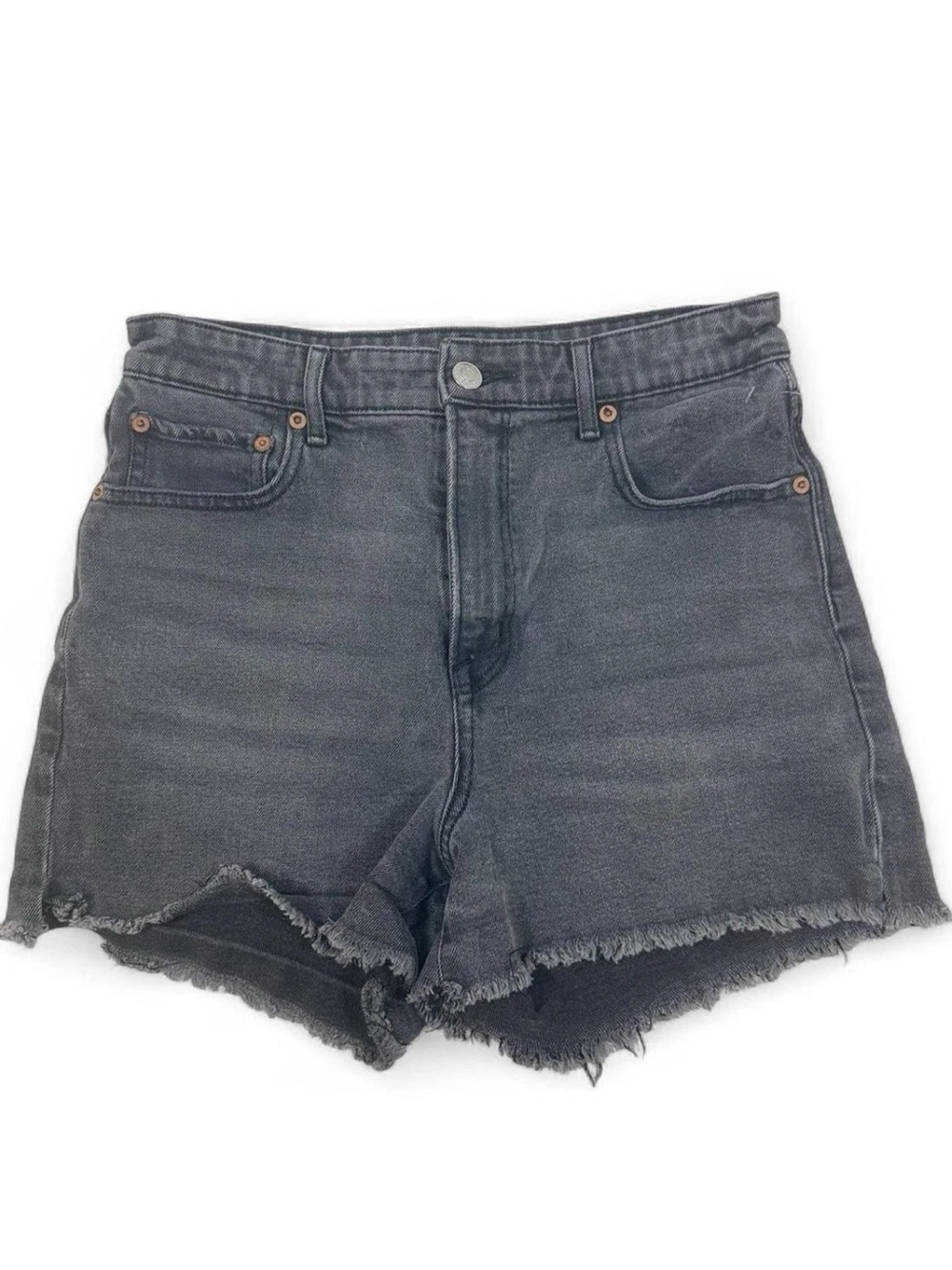 American Eagle Shorts Women Grey Cotton Cut Offs Frayed Hem Casual AEO
